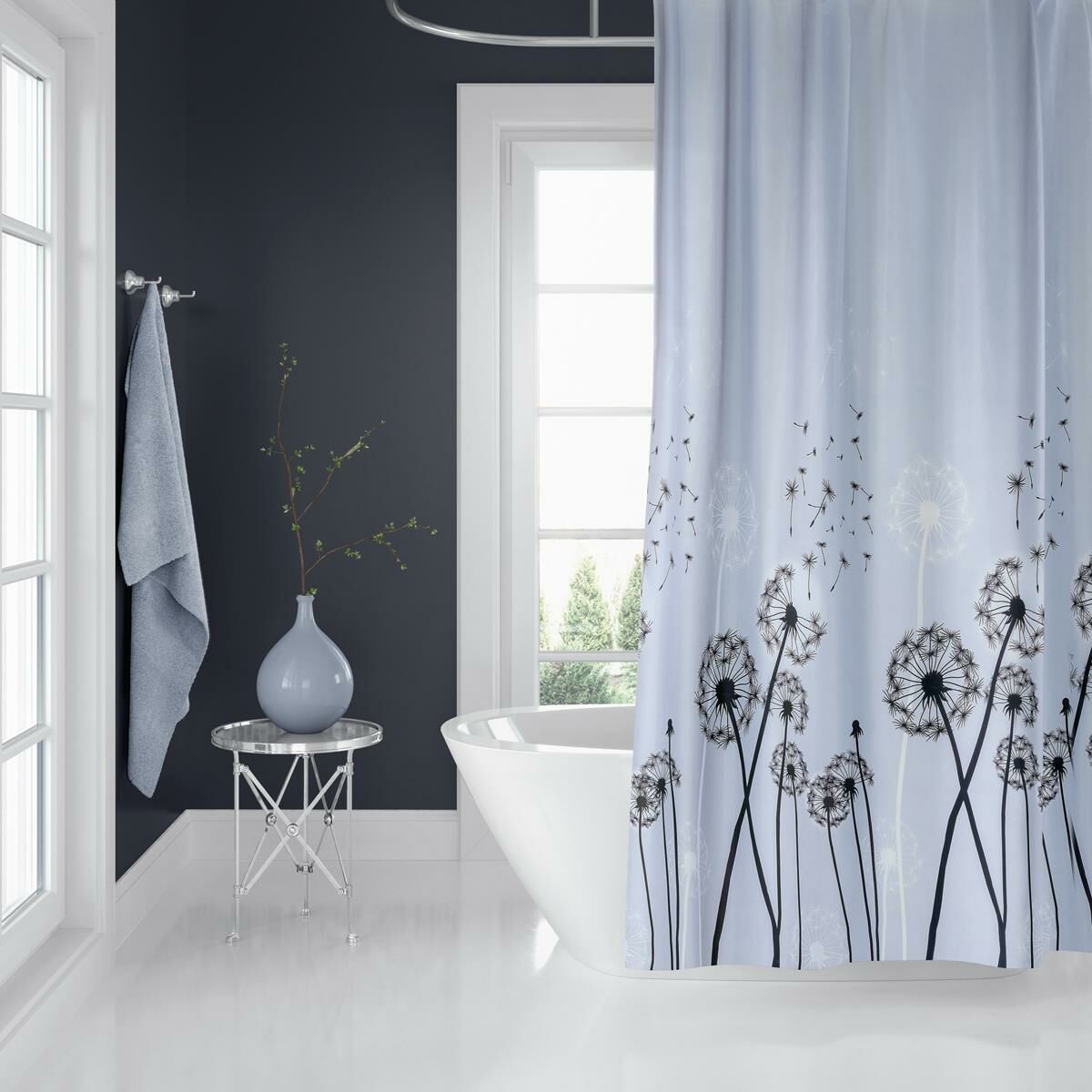 Banyo Perdesi 1x240x200 Tek Kanat Duş Perdesi Halka Hediyeli Duşakabin Perdesi 2200