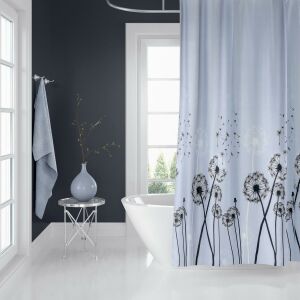 Banyo Perdesi 1x240x200 Tek Kanat Duş Perdesi Halka Hediyeli Duşakabin Perdesi 2200