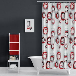 Banyo Perdesi 1x110x200 Tek Kanat Duş Perdesi Halka Hediyeli Duşakabin Perdesi 4954 Karma