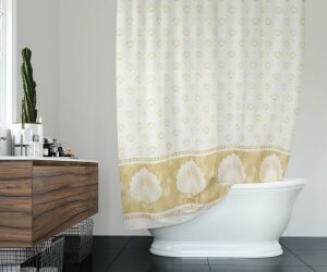 Banyo Perdesi 1x100x200 Tek Kanat Duş Perdesi Halka Hediyeli 4077