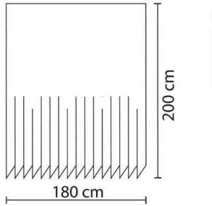 Banyo Perdesi 1x180x200 Tek Kanat Duş Perdesi Halka Hediyeli Duşakabin Perdesi 3389
