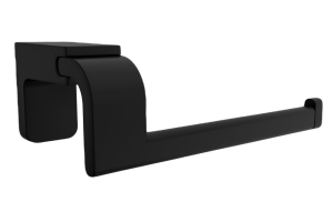 F1 Serisi Siyah Paslanmaz Duvara Monte Uzun Havluluk-Kağıtlık-Bornoz Seti Siyah