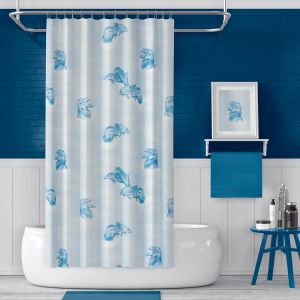 Banyo Perdesi 1x110x200 Tek Kanat Duş Perdesi Halka Hediyeli 7085
