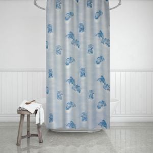 Banyo Perdesi 1x110x200 Tek Kanat Duş Perdesi Halka Hediyeli 7085