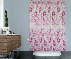Banyo Perdesi 1x100x200 Tek Kanat Duş Perdesi Halka Hediyeli 2224