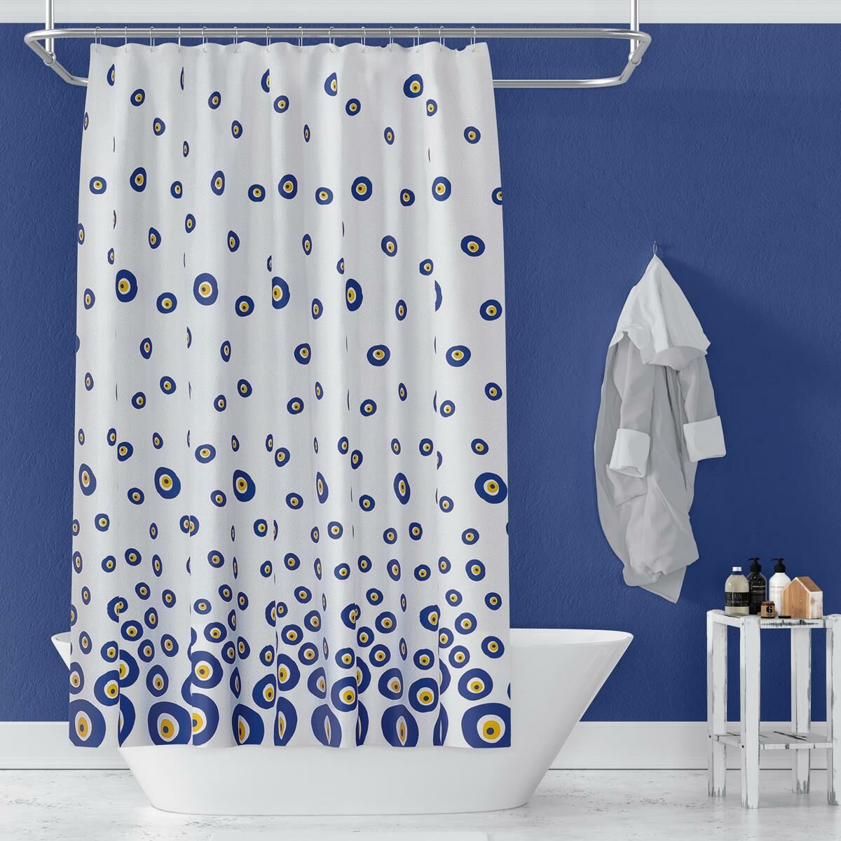 Banyo Perdesi 1x100x200 Tek Kanat Duş Perdesi Halka Hediyeli 3795