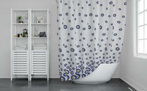 Banyo Perdesi 1x100x200 Tek Kanat Duş Perdesi Halka Hediyeli 3795