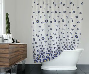Banyo Perdesi 1x100x200 Tek Kanat Duş Perdesi Halka Hediyeli 3795