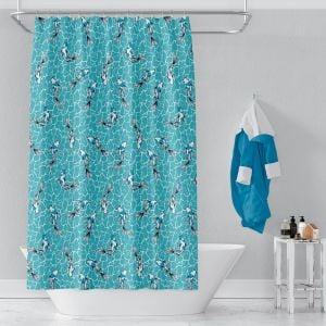 Banyo Perdesi 1x100x200 Tek Kanat Duş Perdesi Halka Hediyeli 4352