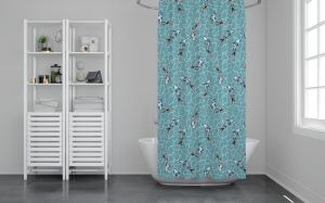 Banyo Perdesi 1x100x200 Tek Kanat Duş Perdesi Halka Hediyeli 4352