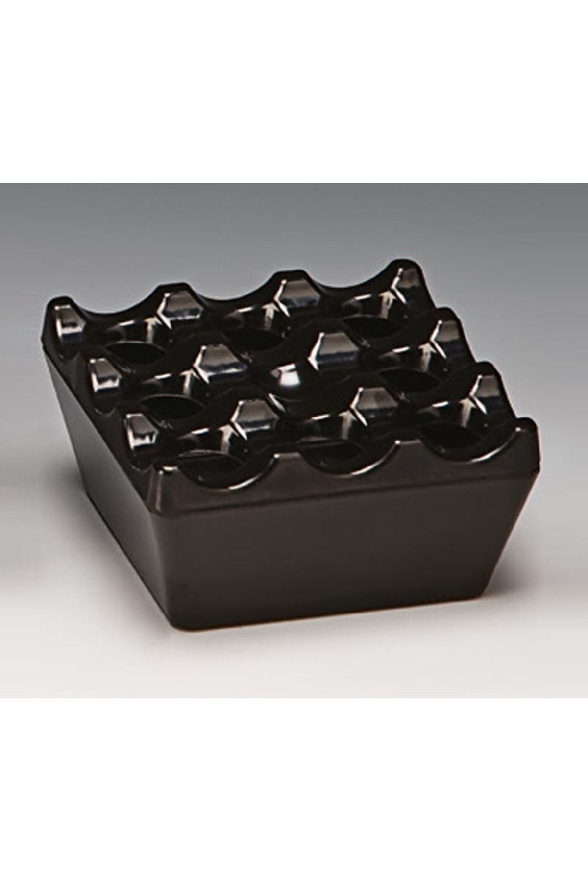 Zethome Kare Küllük Cafe Siyah Krom 4'lü