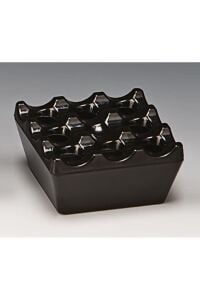 Zethome Kare Küllük Cafe Siyah Krom 4'lü