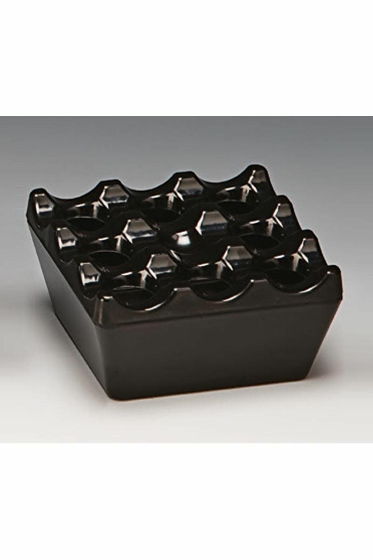 Zethome Kare Küllük Cafe Siyah Krom 6'lı