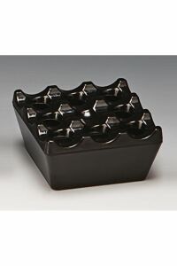 Zethome Kare Küllük Cafe Siyah Krom 6'lı