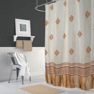 Banyo Perdesi 2x110x200 Çift Kanat Duş Perdesi Halka Hediyeli 4860