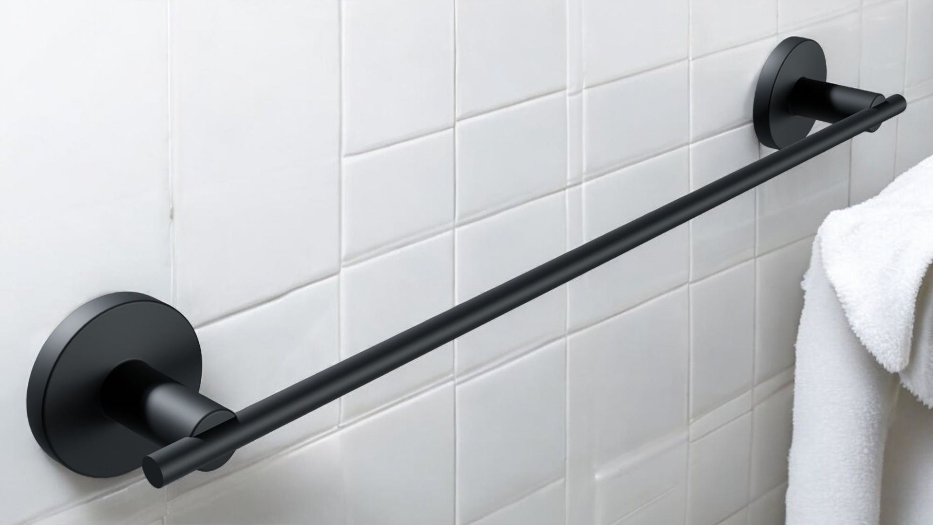 Nero Siyah Paslanmaz Duvara Monte Uzun Havluluk