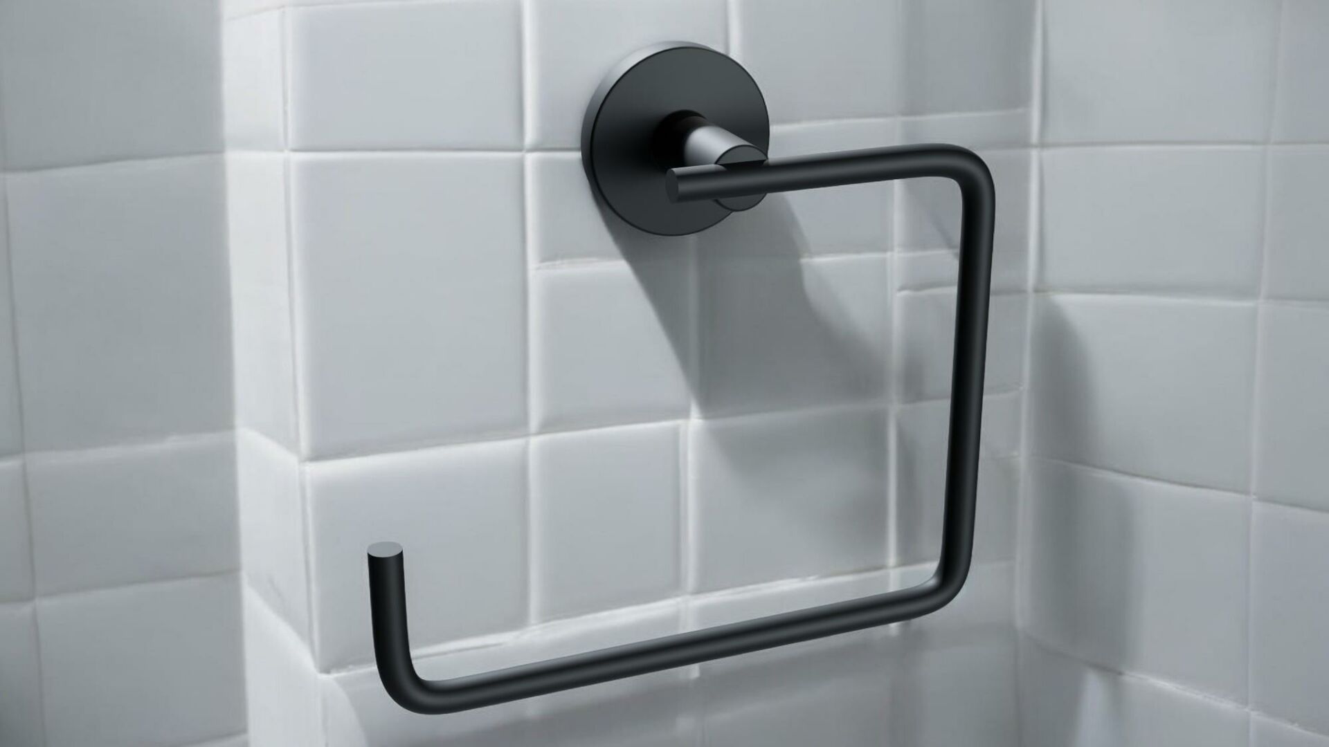 Nero Siyah Paslanmaz Duvara Monte Kare Havluluk