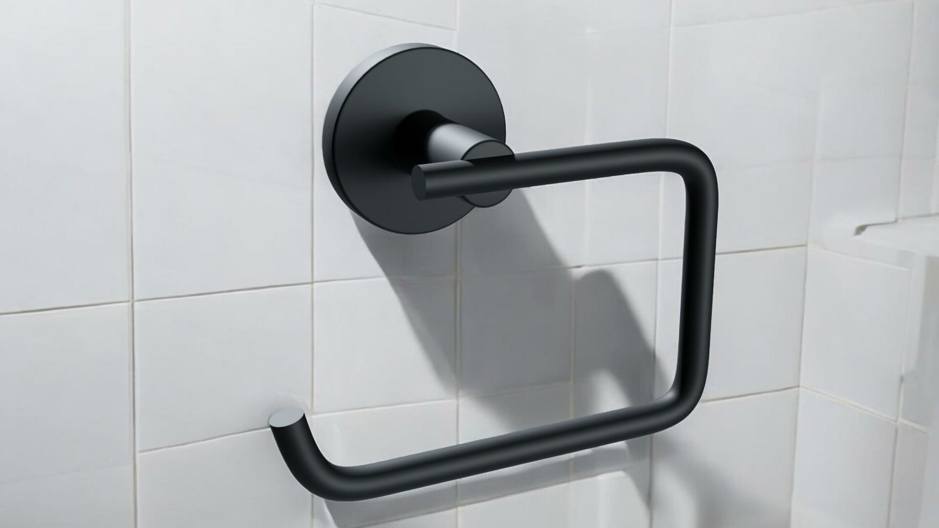 Nero Siyah Paslanmaz Duvara Monte Açık Wc Kağıtlık