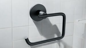 Nero Siyah Paslanmaz Duvara Monte Açık Wc Kağıtlık