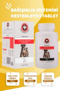 Immune C Kedi Ve Köpekler Için Bağışıklık Sistemini Destekleyici Tablet 75 Tablet