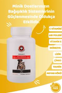 Immune C Kedi Ve Köpekler Için Bağışıklık Sistemini Destekleyici Tablet 75 Tablet