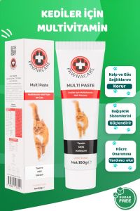 Multi Paste Kedi Multivitamini Malt Macunu Taurin Mos Kalsiyum Yepyeni Güçlü Formül 100g
