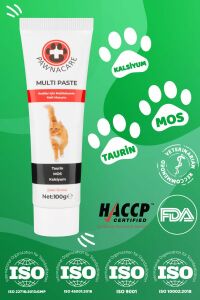 Multi Paste Kedi Multivitamini Malt Macunu Taurin Mos Kalsiyum Yepyeni Güçlü Formül 100g