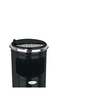 Paslanmaz Lüx Sürgülü Kolon Küllük Dış Mekan Sigaralık Ayaklı Küllük Çöp Kovası Kutusu Siyah