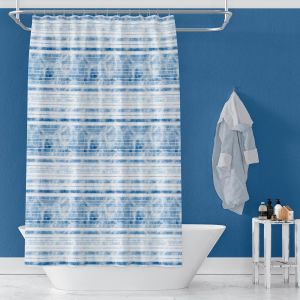 Banyo Perdesi 2x100x200 Çift Kanat Duş Perdesi Halka Hediyeli 3637