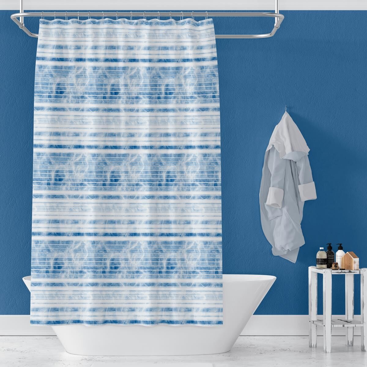 Banyo Perdesi 1x100x200 Tek Kanat Duş Perdesi Halka Hediyeli Duşakabin Perdesi 3637