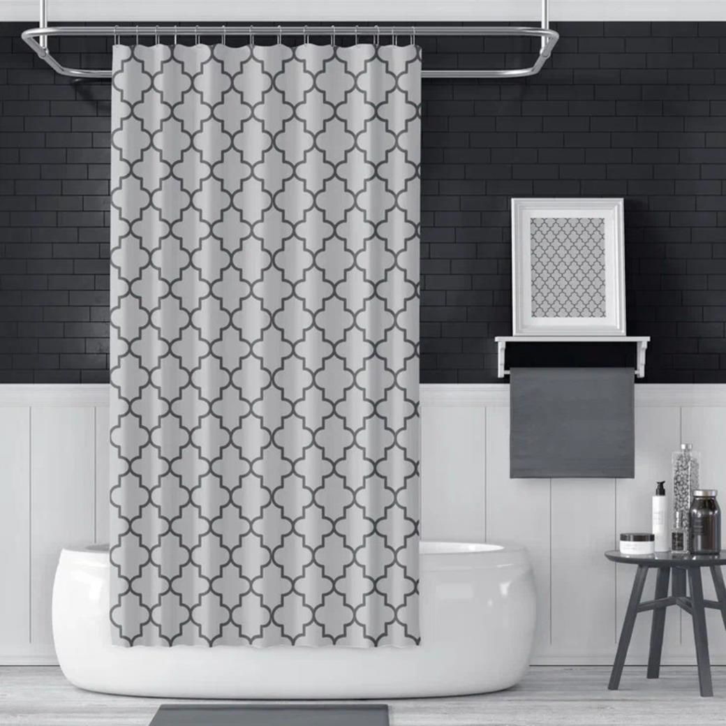 Banyo Perdesi 1x100x200 Tek Kanat Duş Perdesi Halka Hediyeli Duşakabin Perdesi 2111