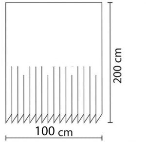 Banyo Perdesi 1x100x200 Tek Kanat Duş Perdesi Halka Hediyeli Duşakabin Perdesi  2109