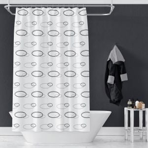Banyo Perdesi 1x100x200 Tek Kanat Duş Perdesi Halka Hediyeli Duşakabin Perdesi  2109