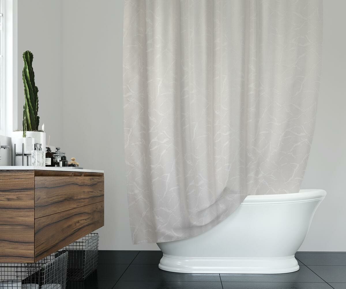 Banyo Perdesi 2x100x200 Çift Kanat Duş Perdesi Halka Hediyeli Duşakabin Perdesi 5026