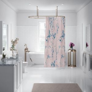 Banyo Perdesi 2x120x200 Çift Kanat Duş Perdesi Halka Hediyeli 2110