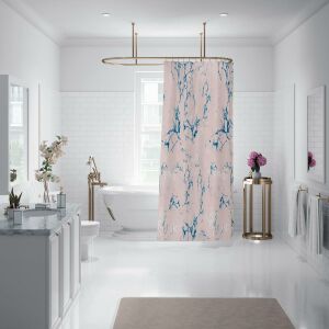 Banyo Perdesi 2x120x200 Çift Kanat Duş Perdesi Halka Hediyeli 2110