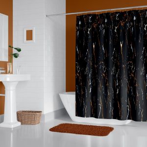 Banyo Perdesi 1x120x200 Tek Kanat Duş Perdesi Halka Hediyeli 6801