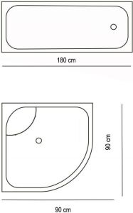 Zethome Tropik USA Banyo Duş Perdesi Tek Kanat 1x180x200