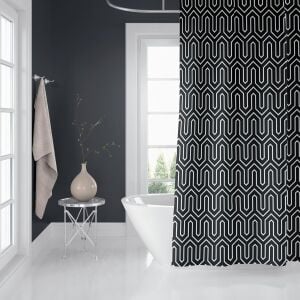 Banyo Perdesi 1x120x200 Tek Kanat Duş Perdesi Halka Hediyeli 1076