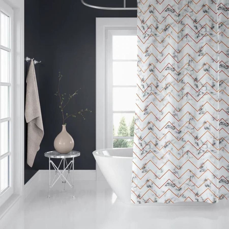 Banyo Perdesi 1x120x200 Tek Kanat Duş Perdesi Halka Hediyeli 5705