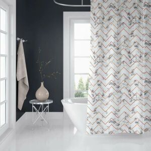 Banyo Perdesi 2x120x200 Çift Kanat Duş Perdesi Halka Hediyeli Duşakabin Perdesi 5705