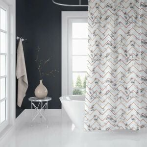 Banyo Perdesi 2x120x200 Çift Kanat Duş Perdesi Halka Hediyeli Duşakabin Perdesi 5705