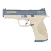 WE MP TAN Black Slide Gold Barrel E-FORCE Big Bird Airsoft Tabanca