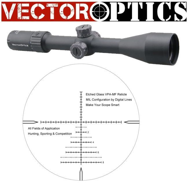 Vector Optics Marksman 6-24x50FFP Tüfek Dürbünü SCFF-26