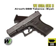 WE G19 GLOCK 19 GEN3 SİYAH GBB AIRSOFT TABANCA