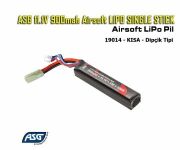 ASG 11.1V 900mah Airsoft LIPO SINGLE STICK (19014)