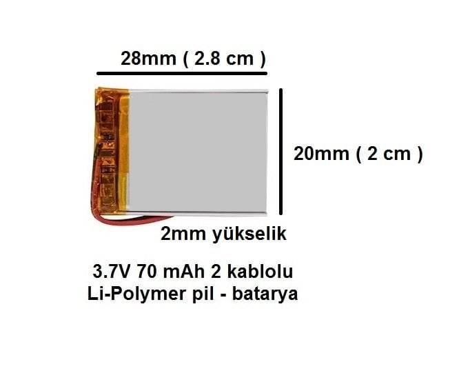 Proje ve Tasarım - Drone - Navigasyon - Mp3 Çalar için 3.7V Batarya - Pil