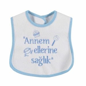 Annem Ellerine Sağlık Yazılı Mavi Önlük