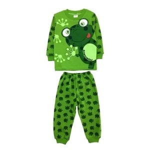Yeşil Kurbağa Baskılı 2'li Erkek Pijama Takım