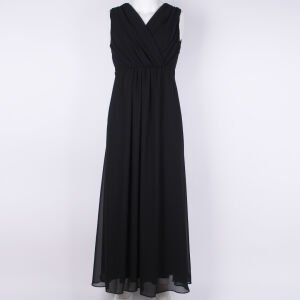 Siyah Şifon Uzun Abiye Kadın Elbise